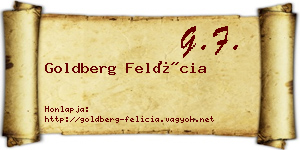 Goldberg Felícia névjegykártya