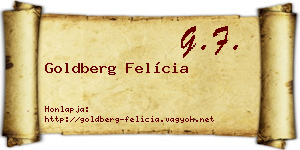 Goldberg Felícia névjegykártya
